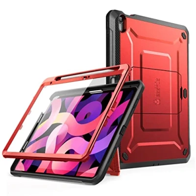 Afbeelding van Supcase Fullcover hoes met screenprotector compatibel iPad 10 10.9 inch Rood