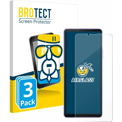 Afbeelding van BROTECT Screenprotector voor Sony Xperia 10 IV Folie Beschermfolie Beschermglas transparant (3 Stuks)