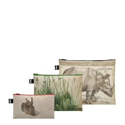Afbeelding van LOQI Zip Pockets Rhinocerus, The Large Piece of Turf, Hare Recycled