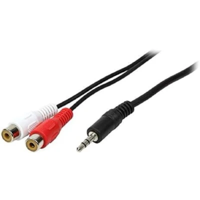 Afbeelding van LogiLink CA1045 Cinch / Jackplug Audio Aansluitkabel 5.00 m Zwart (mat)