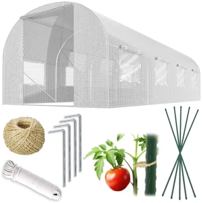 Afbeelding van Tuintunnel 2 x 4,5 m (9 m2) wit Plonos