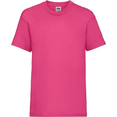 Afbeelding van Fruit Of The Loom Kinder / Kinderen Unisex Valueweight T shirt met korte mouwen (Fuchsia)