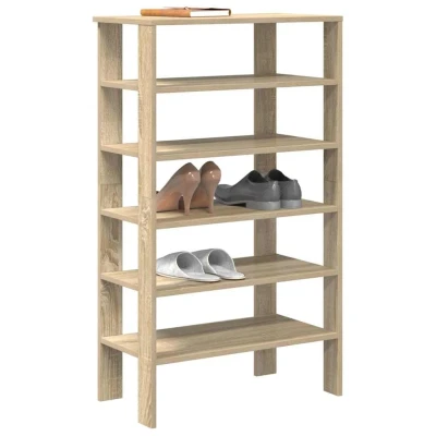 Afbeelding van Schoenenrek 61x32x105 cm bewerkt hout sonoma eikenkleurig