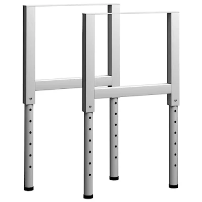 Afbeelding van vidaXL Werkbankframes verstelbaar 2 st 55x(69 95,5) cm metaal grijs