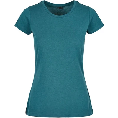 Afbeelding van Build Your Brand Basic T shirt voor dames, teal, 3XL