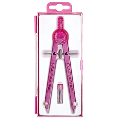 Afbeelding van Alco Albert 1355 20 Geometrische passer met tandwielgeleiding, lengte 165 mm, roze