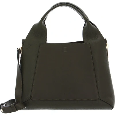 Afbeelding van FURLA Leren Schoudertas Handtas Gilda Tote Bag Salvia c + Greige Olijfgroen