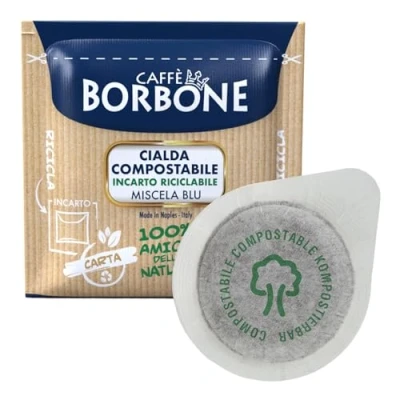 Afbeelding van Caffé Borbone Koffiepads van papier koffiemix ESE 44 rood blauw goud zwart soort selecteerbaar 300