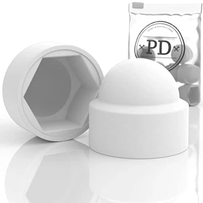 Afbeelding van PD® Zeskant beschermkapjes M8 (breedte over platte vlakken 13) afdekkapjes voor schroeven Wit gemaakt van kunststof Duurzame moeren &amp; schroefkoppen Schroefkapje 50 stuks