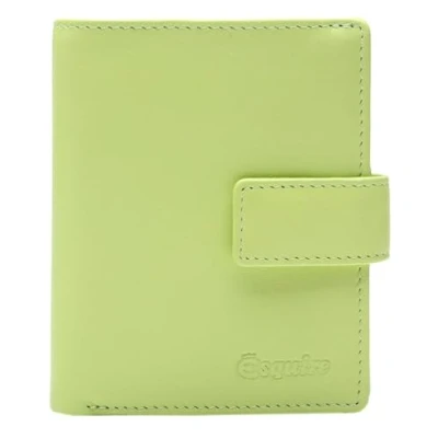 Afbeelding van Esquire Leren Portemonnee Viktoria 62 Wallet Lime Lichtgroen