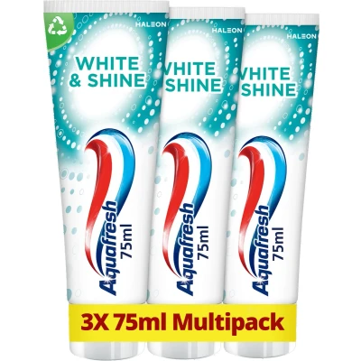 Afbeelding van 6x Aquafresh Tandpasta White&amp;Shine 3 stuks