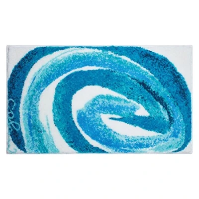 Afbeelding van Grund Designer badmat COLANI, Ultrazacht en absorberend, Antislip, 5 jaar garantie, Colani 42, WC sjabloon o.A. 50x60 cm, turkoois
