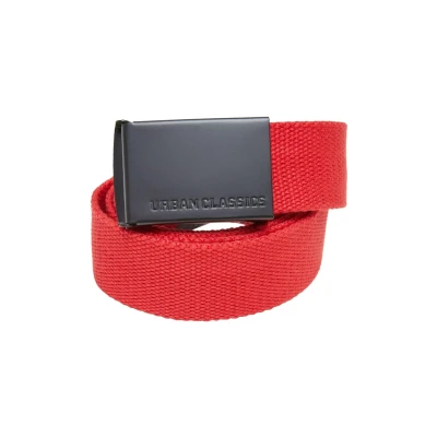 Afbeelding van Urban Classics Single Riem, Heren, Maat: One Size, Cityred black