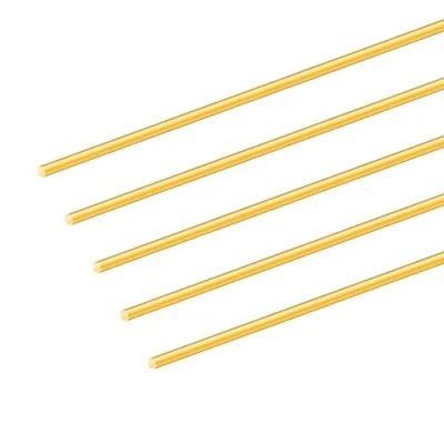 Afbeelding van iMeistek 5 stuks 3 mm messing staaf, 200 lengte massieve ronde staaf voor greeppennen RC modellen DIY knutselen