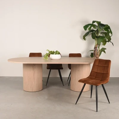 Afbeelding van Label51 Oliva eettafel 240x120x75cm naturel Hout
