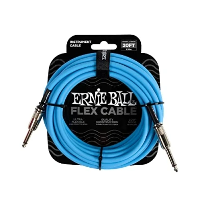 Afbeelding van Ernie Ball 6417 Flex 6 meter gitaar kabel blauw