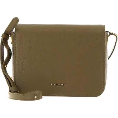 Afbeelding van COCCINELLE Leren Schoudertas Lea Crossbody Bag Loden Olijfgroen