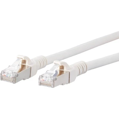 Afbeelding van Metz Connect 1308450588 E RJ45 Netwerkkabel, patchkabel CAT 6A S/FTP 0.50 m Wit Snagless 1 stuk(s)