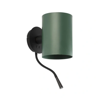 Afbeelding van Faro Lighting Guadalupe Reading Light Wall Zwart, Groen, E27