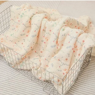 Afbeelding van Oeko Tex Zachte Minky en Mousseline Babydeken 75x100 cm Polyester Vulling Comfort Kwaliteit Babyluier, Plaid, Dutje, Kinderkamer Babycadeau voor Meisje of Jongen