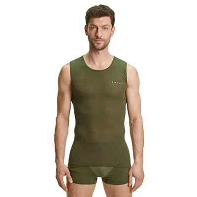 Afbeelding van FALKE Heren Top van onderlaag Ultralight Cool M S/l Sh functioneel materiaal sneldrogend 1 stuk, Groen Herb 7754, XXL