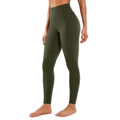 Afbeelding van CRZ YOGA Women&#039;s Naked Feeling I Workout Legging 28 Inch Hoog Getailleerde Yogabroek Over De Volledige Lengte Olijfgroen XL