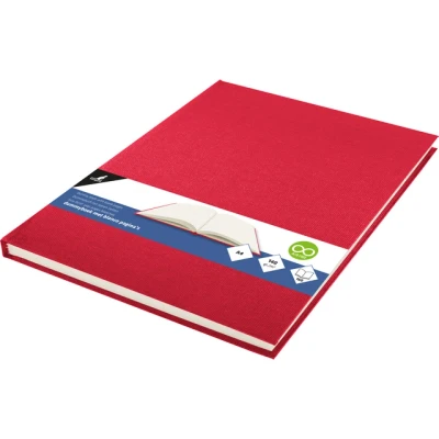 Afbeelding van Kangaro dummyboek A4 rood 160 blanco pagina&#039;s hard linnen cover K 5360