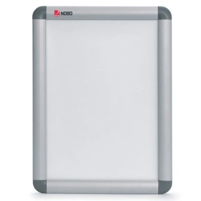 Afbeelding van Nobo A1 Clicklijst Voor Aan De Muur, Dubbelzijdig, Aluminium Frame, Anti Reflecterende Cover, Premium Plus, Zilver, 1902211