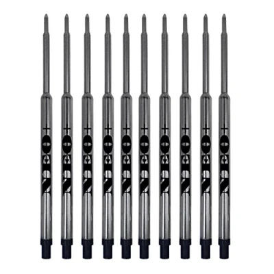 Afbeelding van Balpenvullingen compatibel met Waterman balpennen. Medium punt. (10 x ZWARTE INKT)