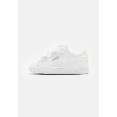 Afbeelding van Puma Smash 3.0 HOLO 2.0 Unisex Sneakers laag voor kinderen, Maat: 20, White/mauve mist/silver Hoogwaardig imitatieleer