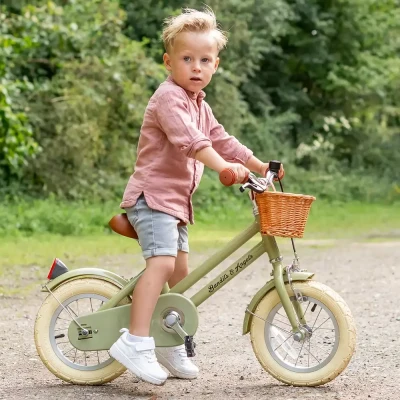 Afbeelding van Bandits &amp; Angels kinderfiets Retro Rider 12 inch groen 3 jaar jongens en meisjes metaal
