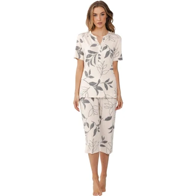 Afbeelding van Pastunette Premium Pyjama with buttons Beige 40