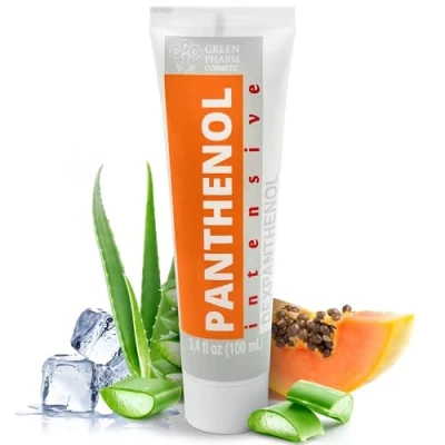 Afbeelding van 9% intensieve panthenolcrème met aloë vera en hyaluronzuur, diepe bevochtiging, na zon tatoeageverzorging, haartransplantatie babyverzorging voor alle huidtypes, 100 ml