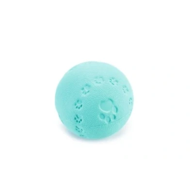 Afbeelding van Rubberen speelbal met pieper mint 7,5 cm