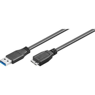 Afbeelding van USB A naar Micro kabel 1.8 meter 3.0 (100% koper, Zwart)