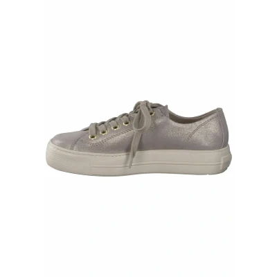 Afbeelding van Paul Green Sneakers laag Samtziege met cachemire, Dames, Maat: 38, cachemire Leer