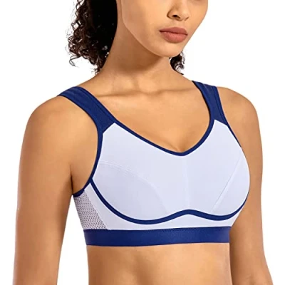 Afbeelding van SYROKAN High Impact Support Wirefree Bounce Control Plus maten Workout sportbeha Voor Dames wit 75G