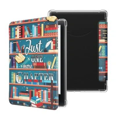 Afbeelding van kwmobile ereader hoesje geschikt voor Amazon Kindle Paperwhite (2024)/Colorsoft hoes e reader flip case met magneetsluiting Kunstleren book sleeve bibliotheek design