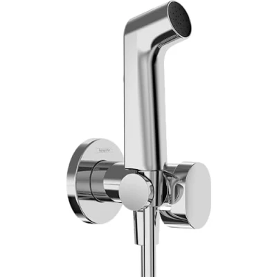 Afbeelding van hansgrohe Bidette handdouche 1jet S EcoSmart voor warm water met douchehouder en doucheslang 125cm, 29232000