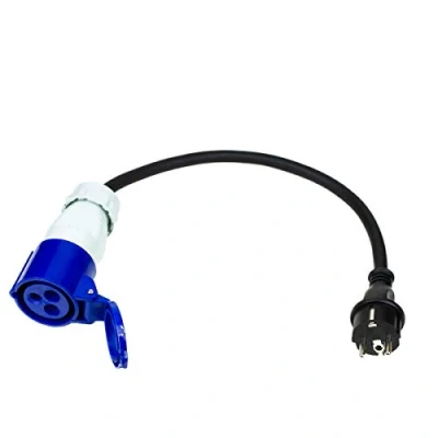 Afbeelding van CEE 22851 Kabelkoppeling naar geaard contact, Chilitec stekker, 35 cm, IP44, spatwaterdicht, 230 V/16 A, 3 polig, voor camping, boot, camper