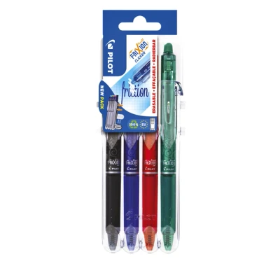 Afbeelding van Rollerpen Pilot Frixion Set2Go Clicker 0.35mm set à 4 stuks basis ass