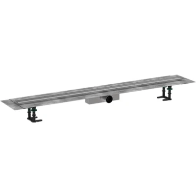 Afbeelding van hansgrohe RainDrain Compact 56184800 Douchegoot 1200 voor standaardinstallatie geborsteld roestvrij staal, complete set