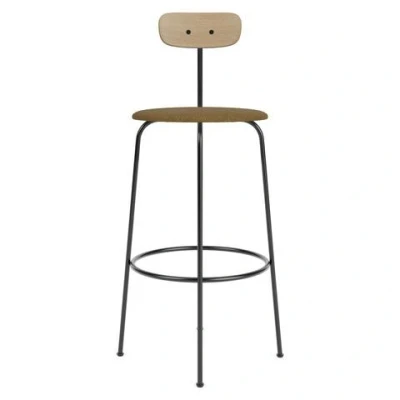 Afbeelding van Audo Copenhagen Afteroom Bar Barkruk H101 Zitting Bouclé 02 Naturel Eiken