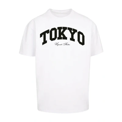 Afbeelding van Upscale by Mister Tee Tokyo College Tshirt print, Heren, Maat: Large, White