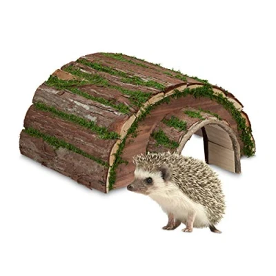 Afbeelding van Relaxdays egelhuis hout egelmand huisje voor egels egelhotel schuilplaats winter