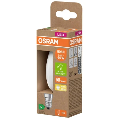 Afbeelding van OSRAM 4099854255717 LED lamp Energielabel A (A G) E14 Kaars 3.8 W = 60 Warmwit (Ø x h) 35 mm 1 stuk(s)