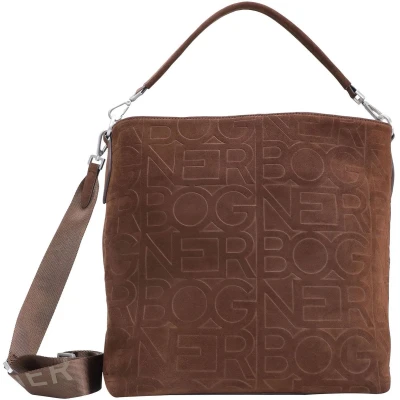 Afbeelding van Bogner Schoudertas Tenna Velluto Jessi Hobo Bag Dark Brown Bruine