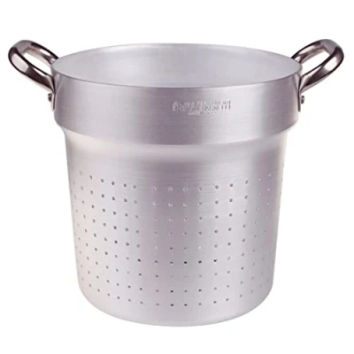 Afbeelding van Pentole Agnelli Professioneel aluminium 3 mm cilindrisch vergiet met 2 handgrepen, diameter 24 cm.