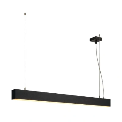 Afbeelding van Slv glenos profielhanglamp led 3000 k zwart 1 m 43 w 1001400