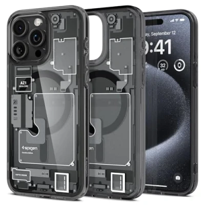 Afbeelding van Spigen Ultra Hybrid Zero One MagFit hoesje voor iPhone 15 Pro Grijs